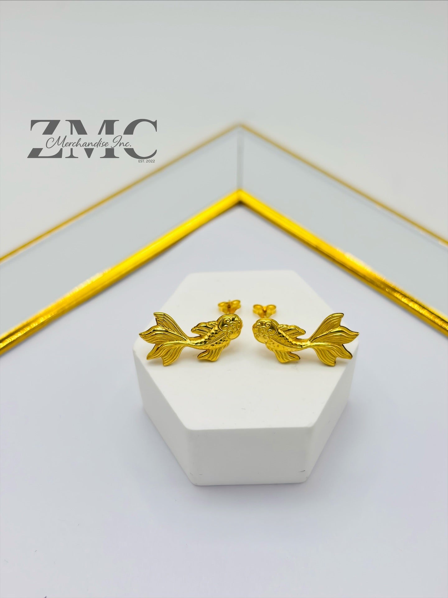18K Gold Lucky Koi Fish Earrings