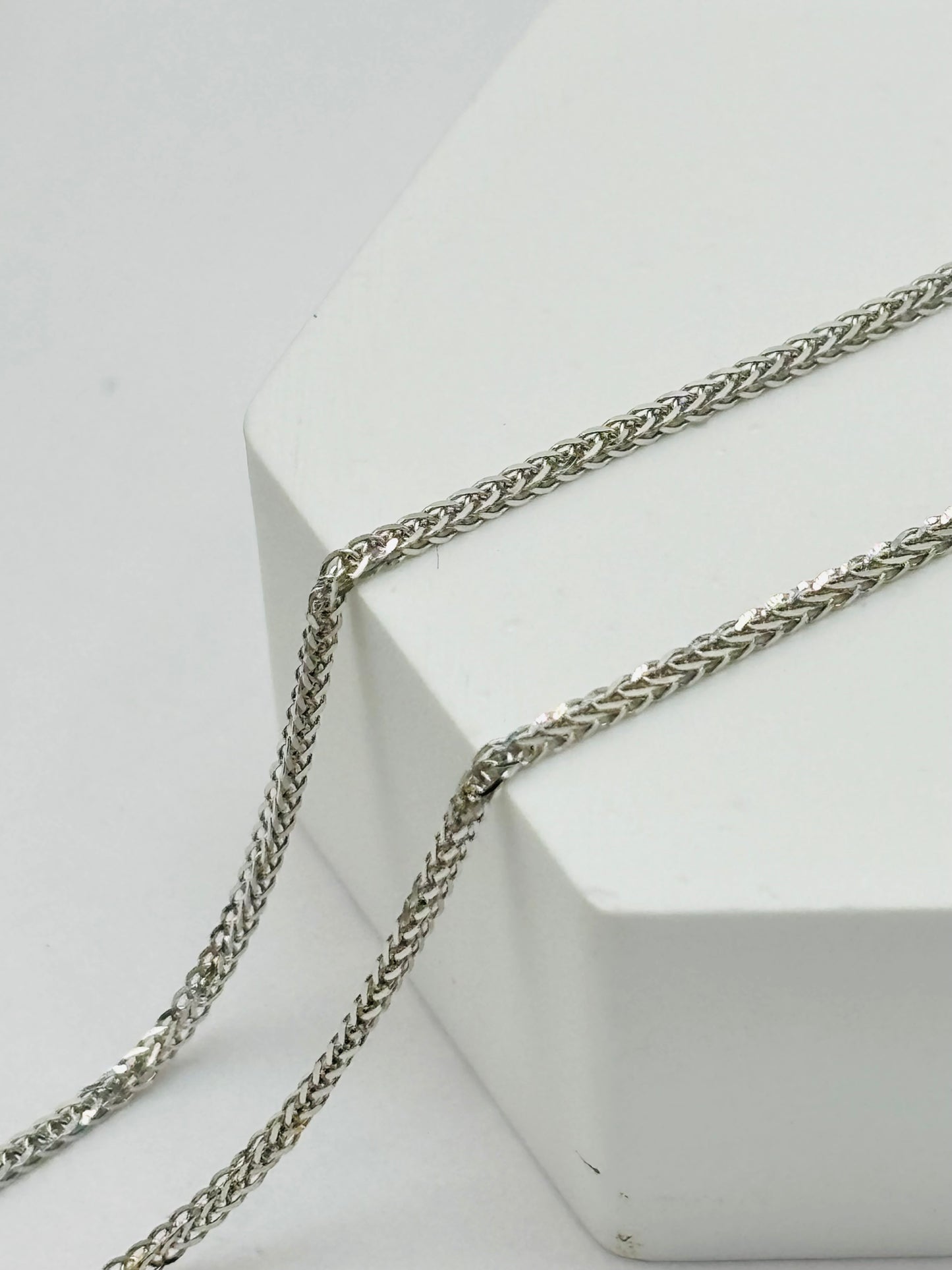 18K White Gold Foxtail Chain