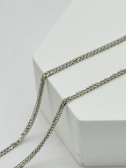 18K White Gold Foxtail Chain