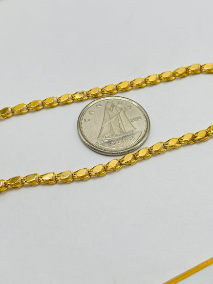 18K Gold Damascus Bracelet Slim