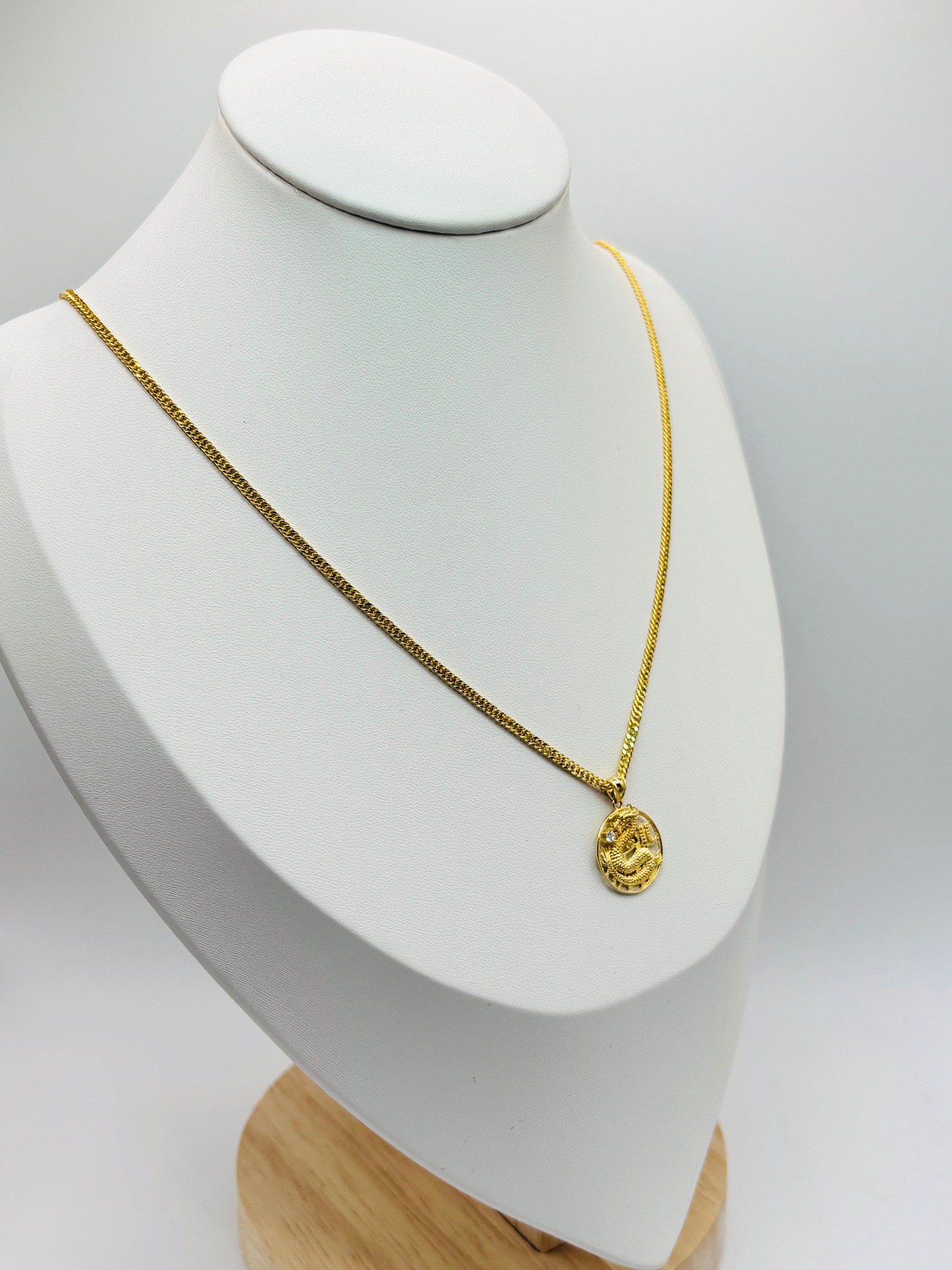 18K Gold Dragon Necklace