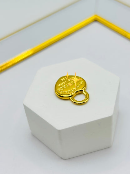 18K Gold Heart Pendant