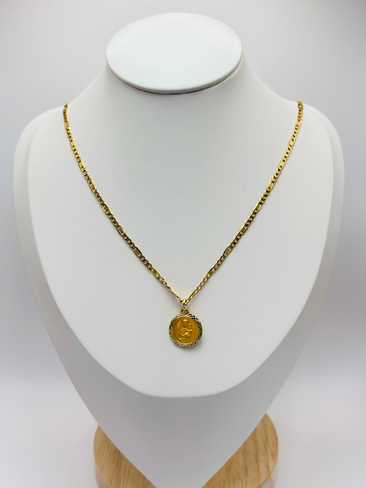 18K Gold Religious Necklace