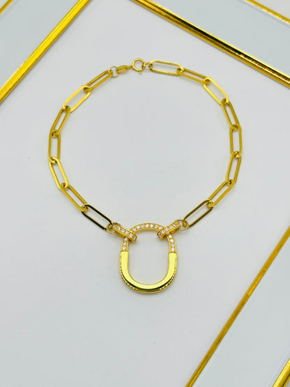 18K Gold Interlock Bracelet