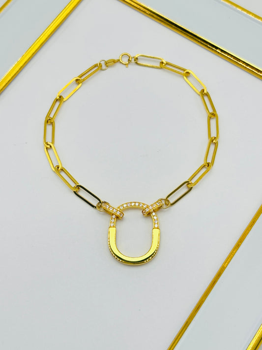 18K Gold Interlock Bracelet