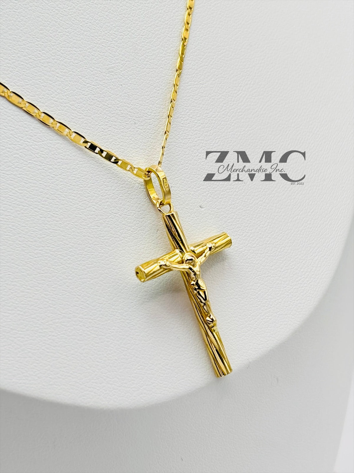 18K Gold Cross Necklace