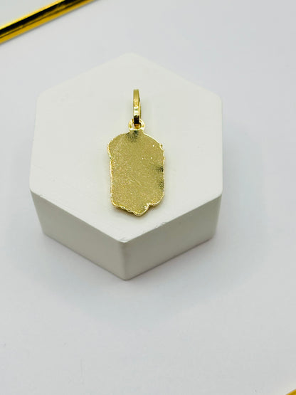18K Gold Jesus face Pendant