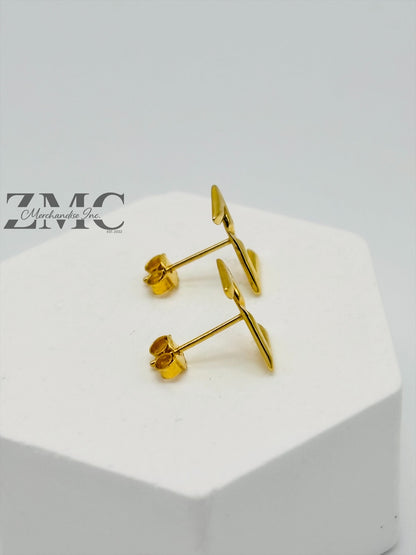 18K Gold Z Earrings