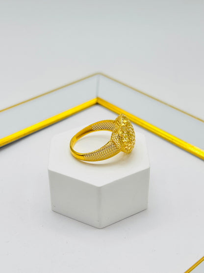 18K Gold Heart Power Ring