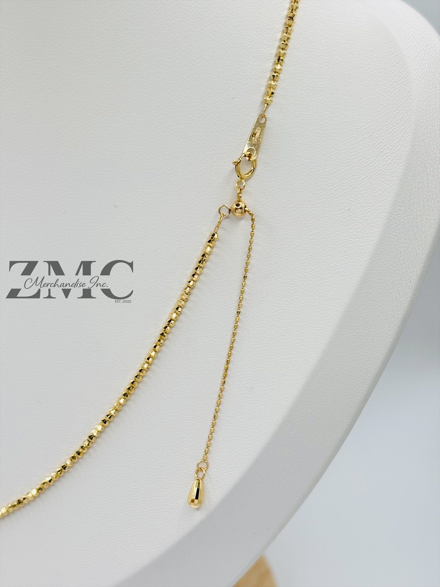 18K Gold C Earrings and Necklace Set