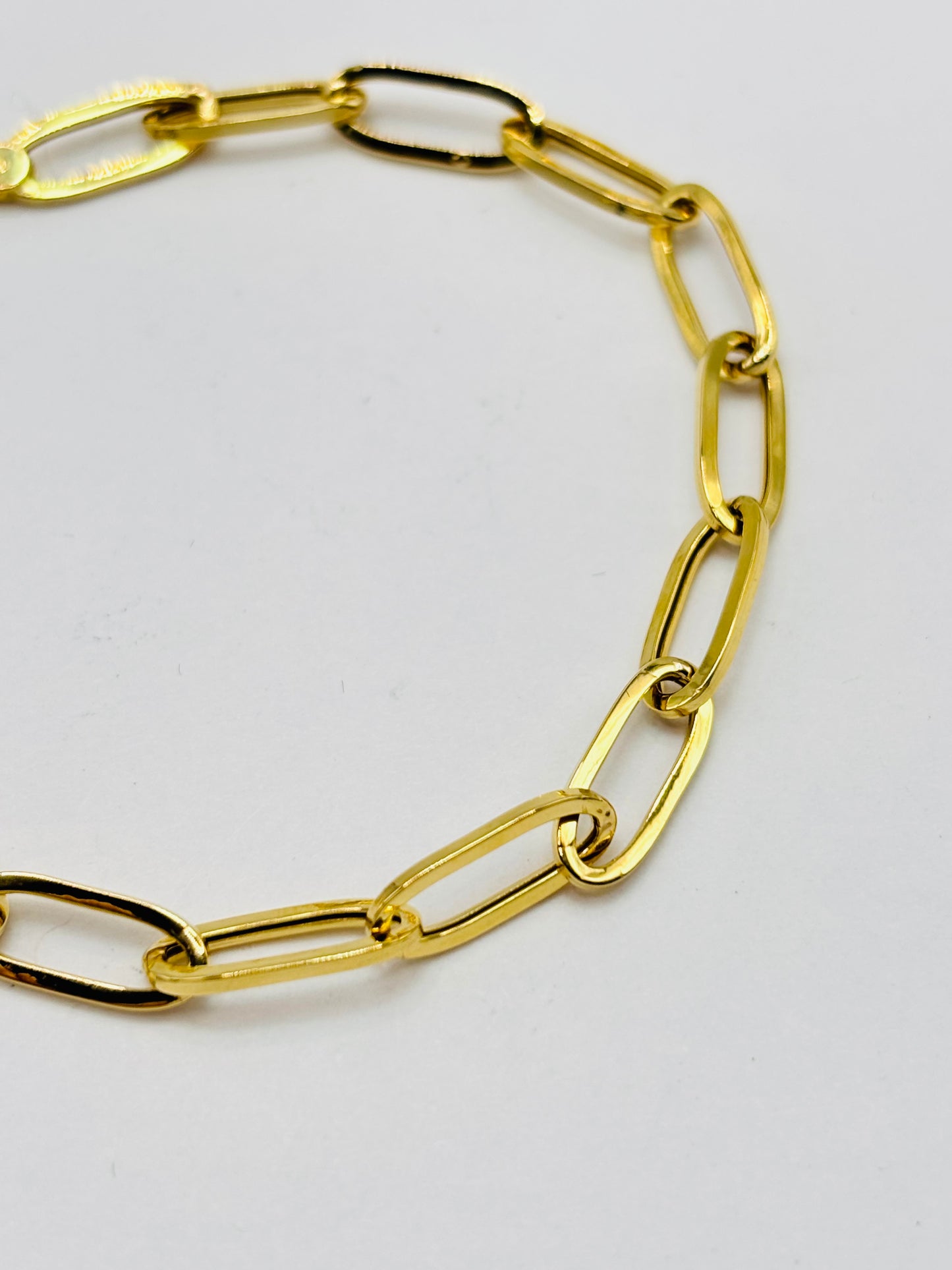 18K Gold Paperclip Chunky Bracelet