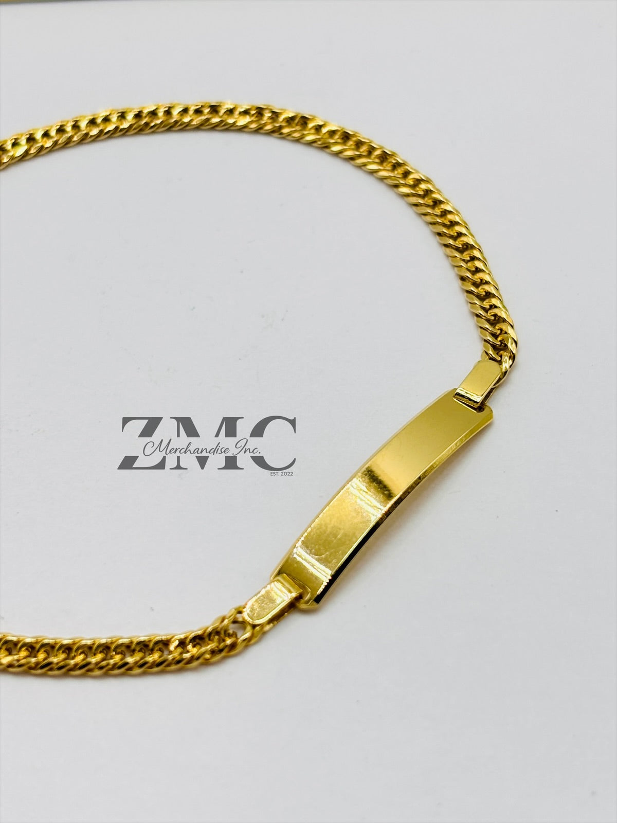 18K Gold Name Tag Braclet