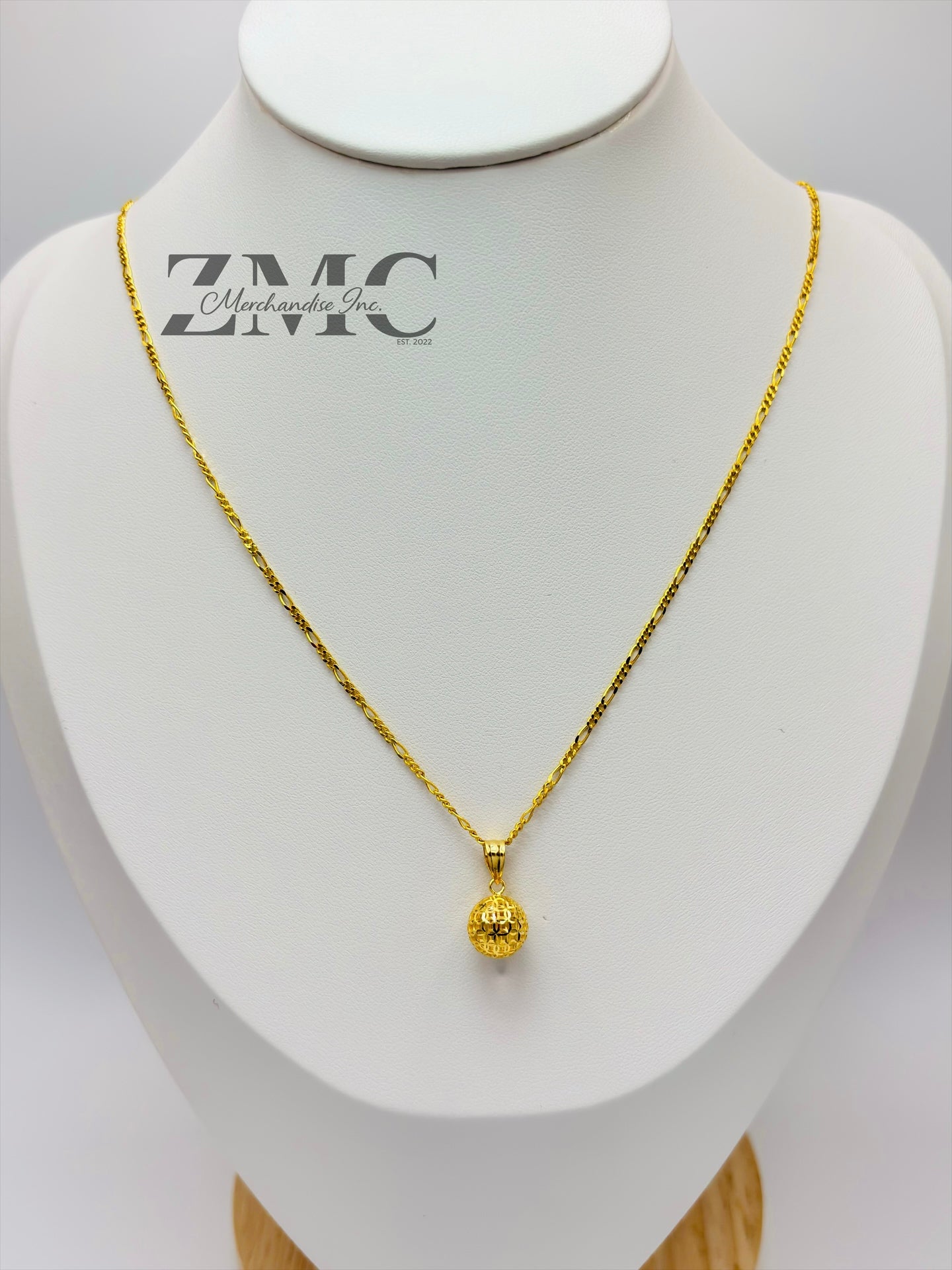 18K Gold Money Catcher Ball Necklace