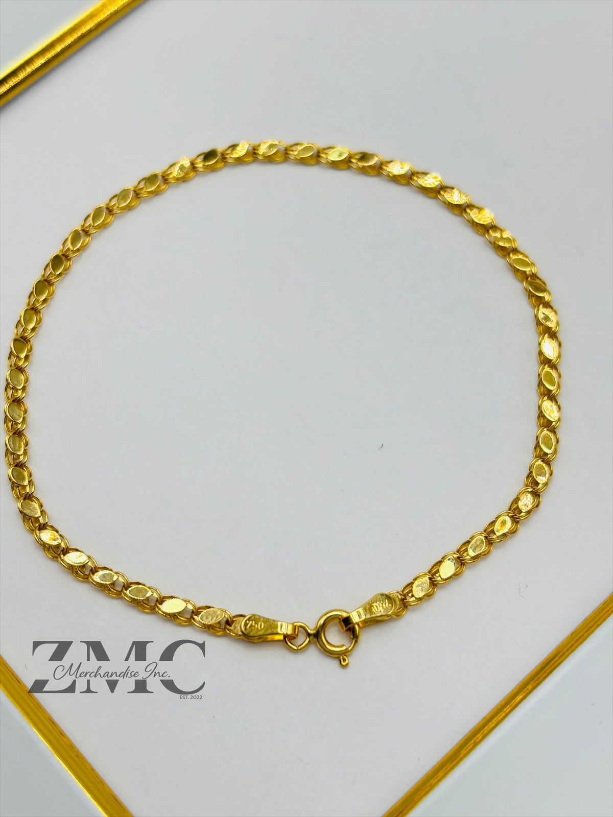 18K Gold Slim Damascus Bracelet