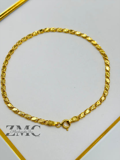18K Gold Slim Damascus Bracelet