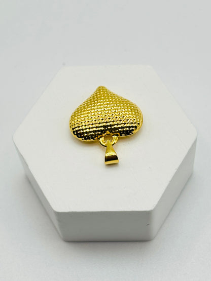 18K Gold Heart Pendant