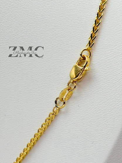 18K Gold Foxtail Padlock Necklace