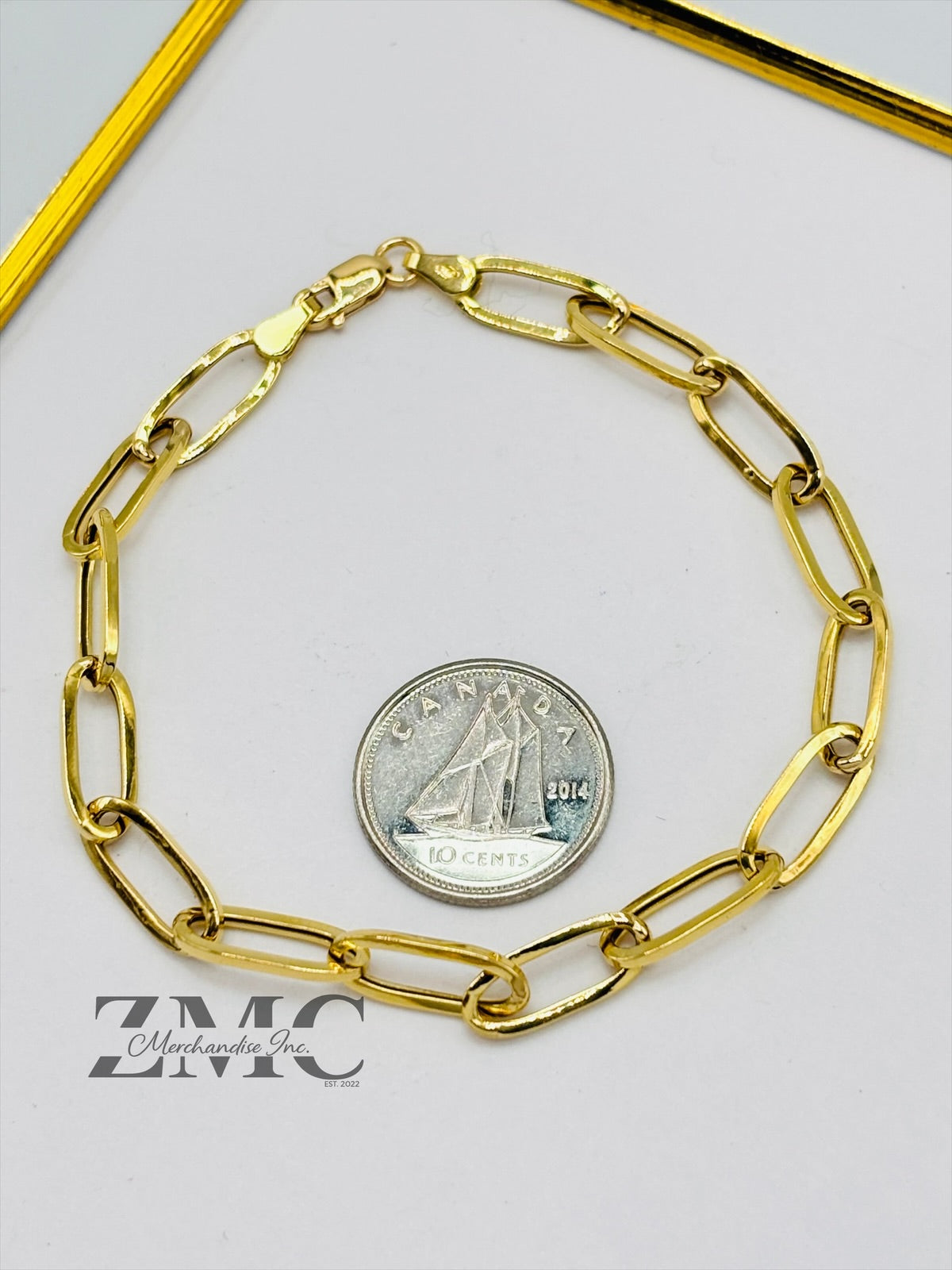 18K Gold Paperclip Chunky Bracelet