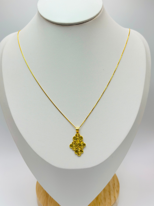 18K Gold 4 Clover Necklace