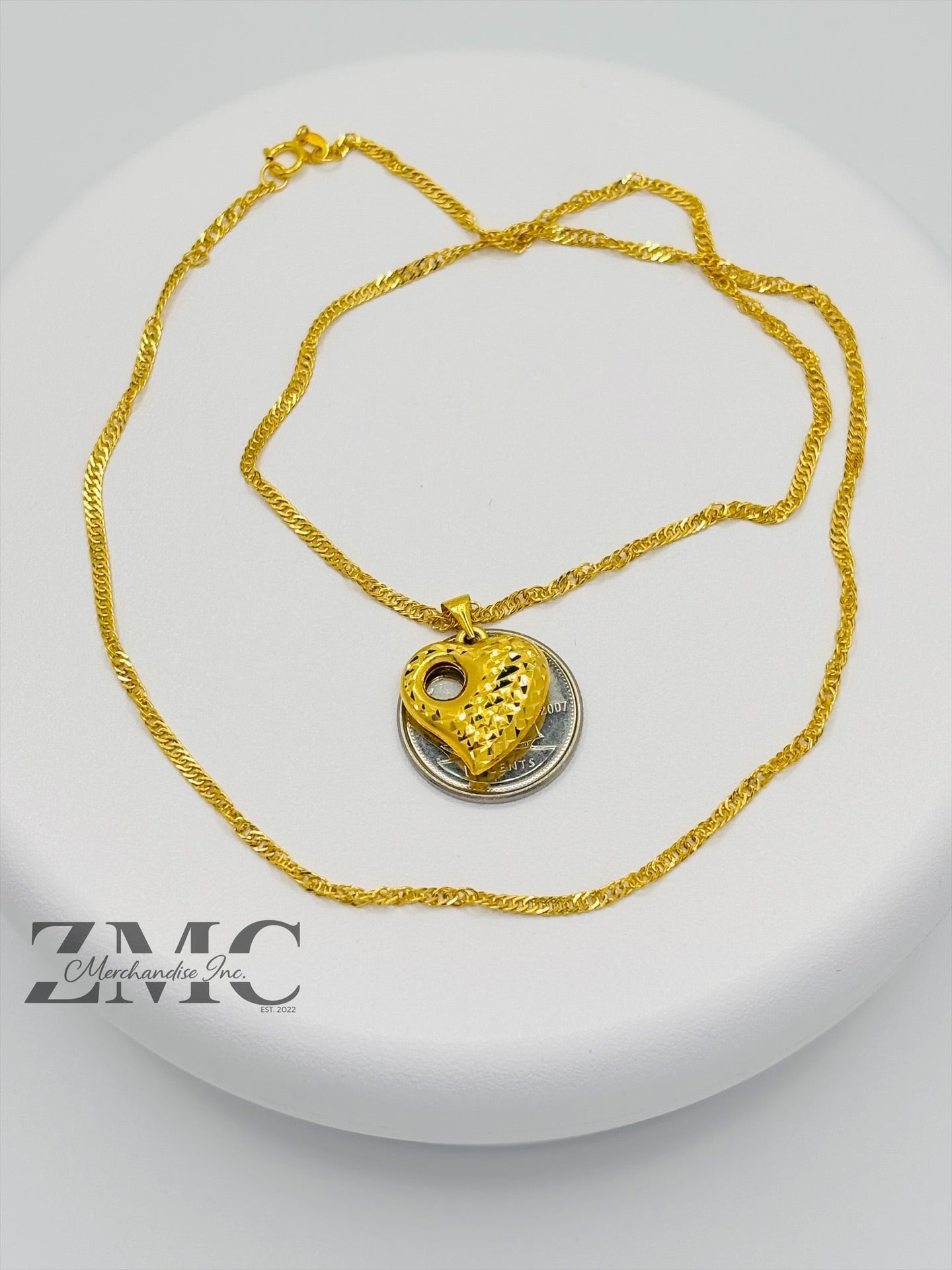 18K Gold Heart Necklace