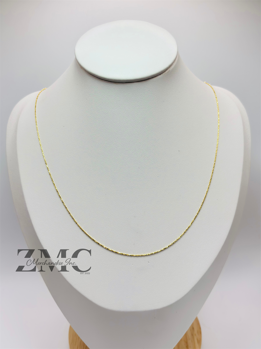 18K Gold Plain Chain