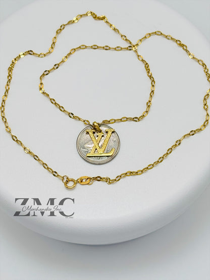 18K Gold L Necklace