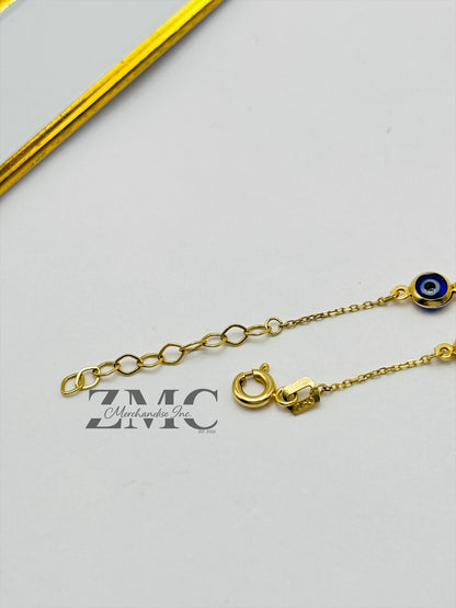 18K Gold Evil Eye Bracelet