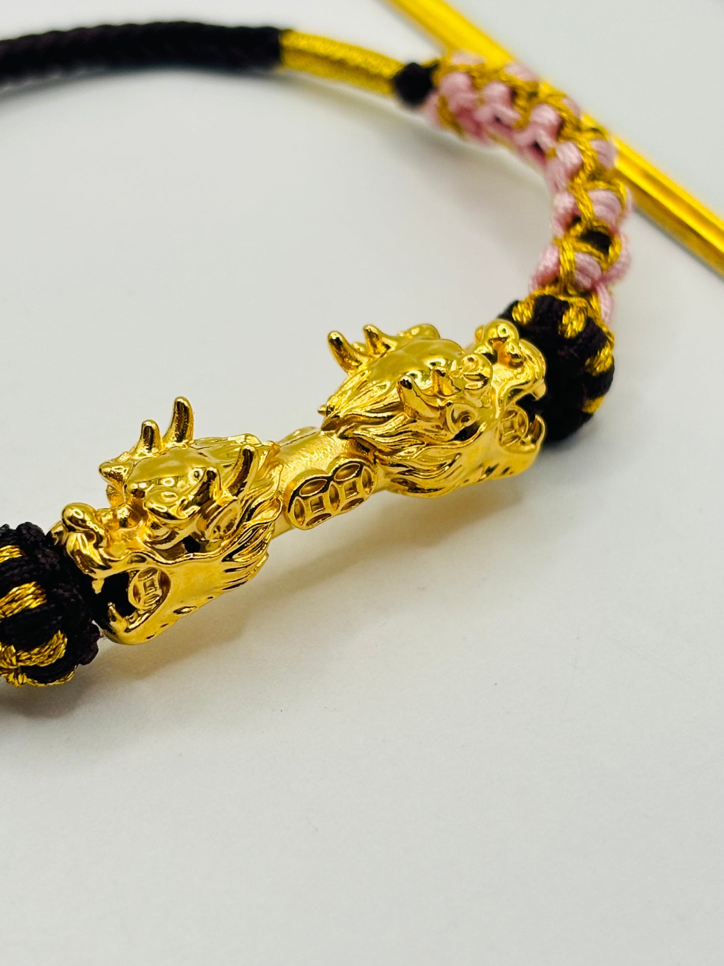 18K Gold  Lucky Dragon Bracelet  ( Hollow Empty Inside) Sakura XXL
