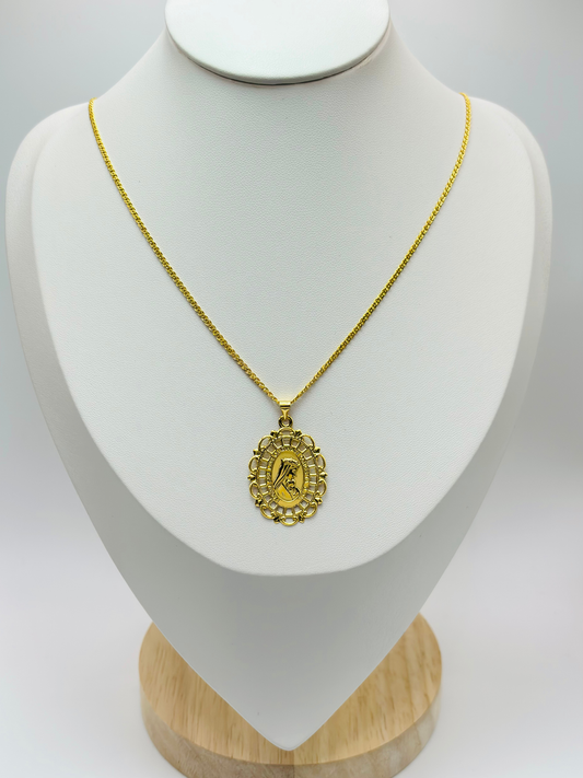 18K Gold Mary Necklace