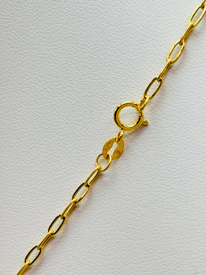 18K Gold Circle Necklace