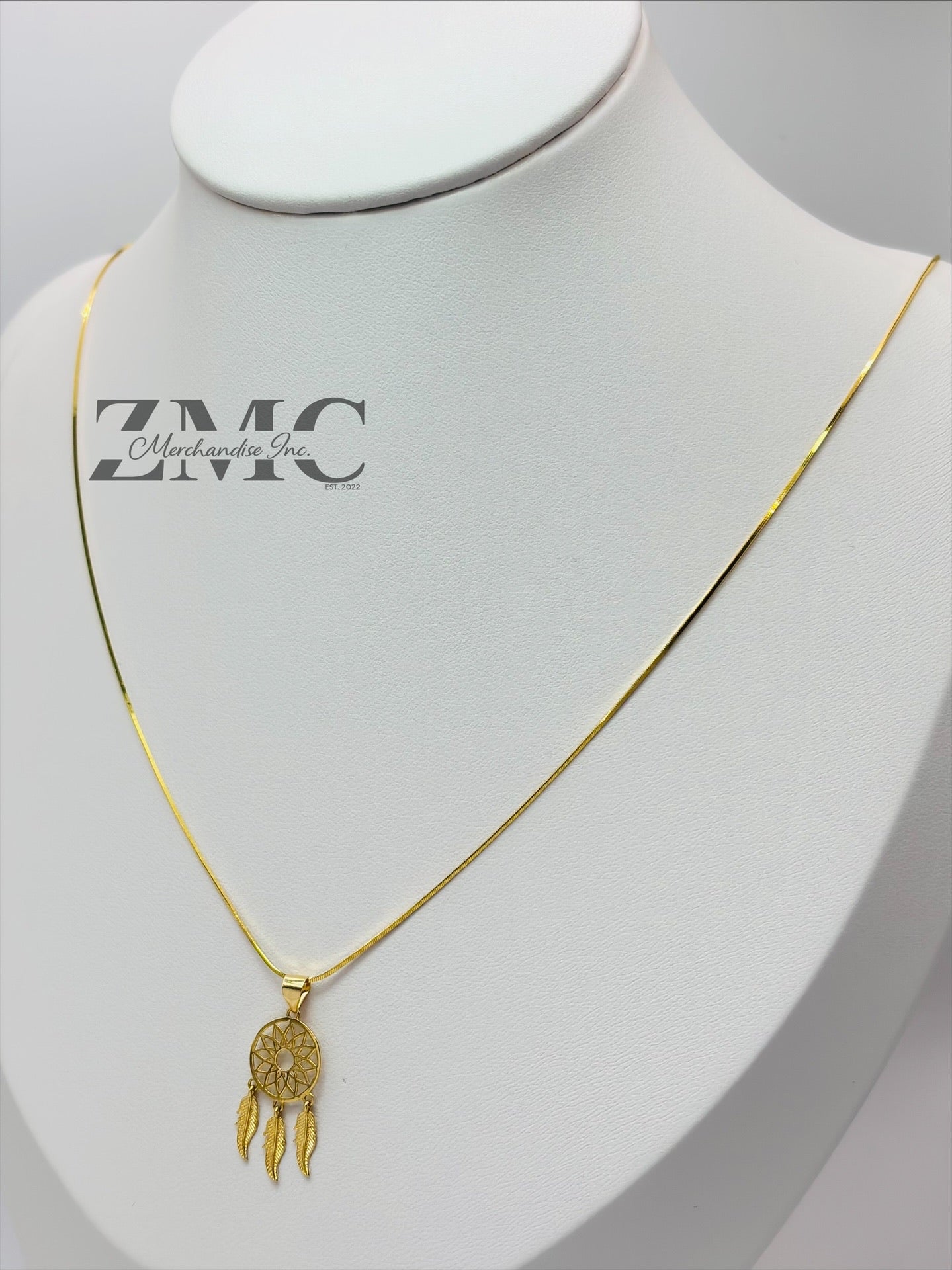 18K Gold Dream Catcher Necklace