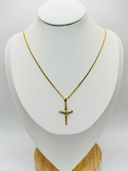 18K Gold Cross Necklace