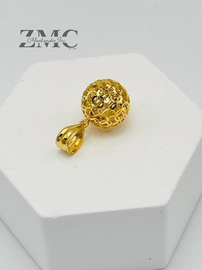 18K Gold Money Catcher Ball Pendant