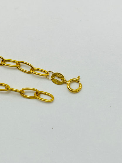 18K Gold C Heart Bracelet