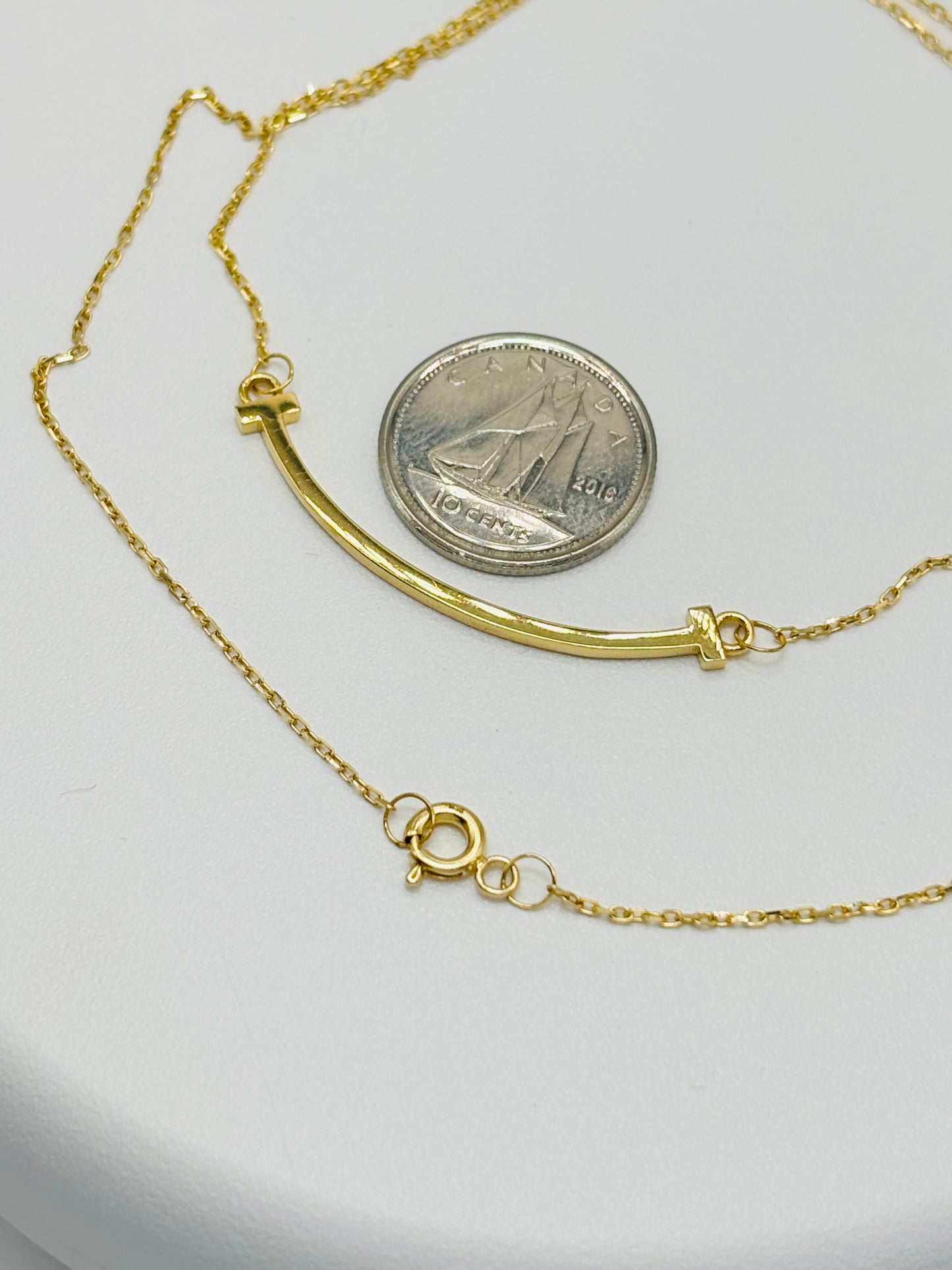 18K Gold Smiley Necklace