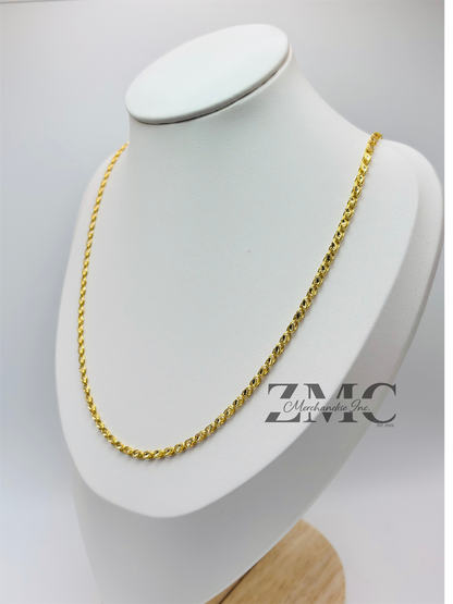 K18 Japan Gold Slim Damascus Chain