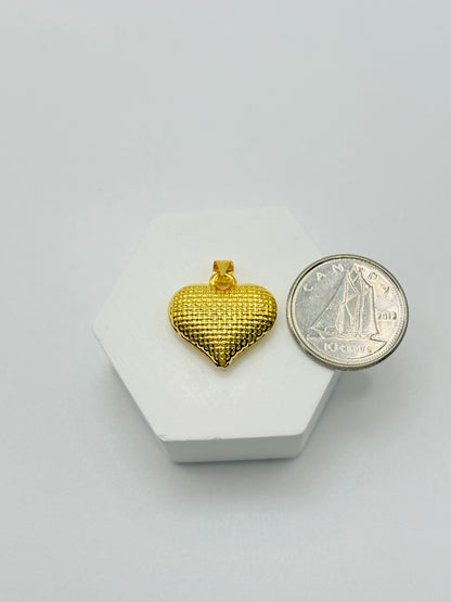 18K Gold Heart Pendant