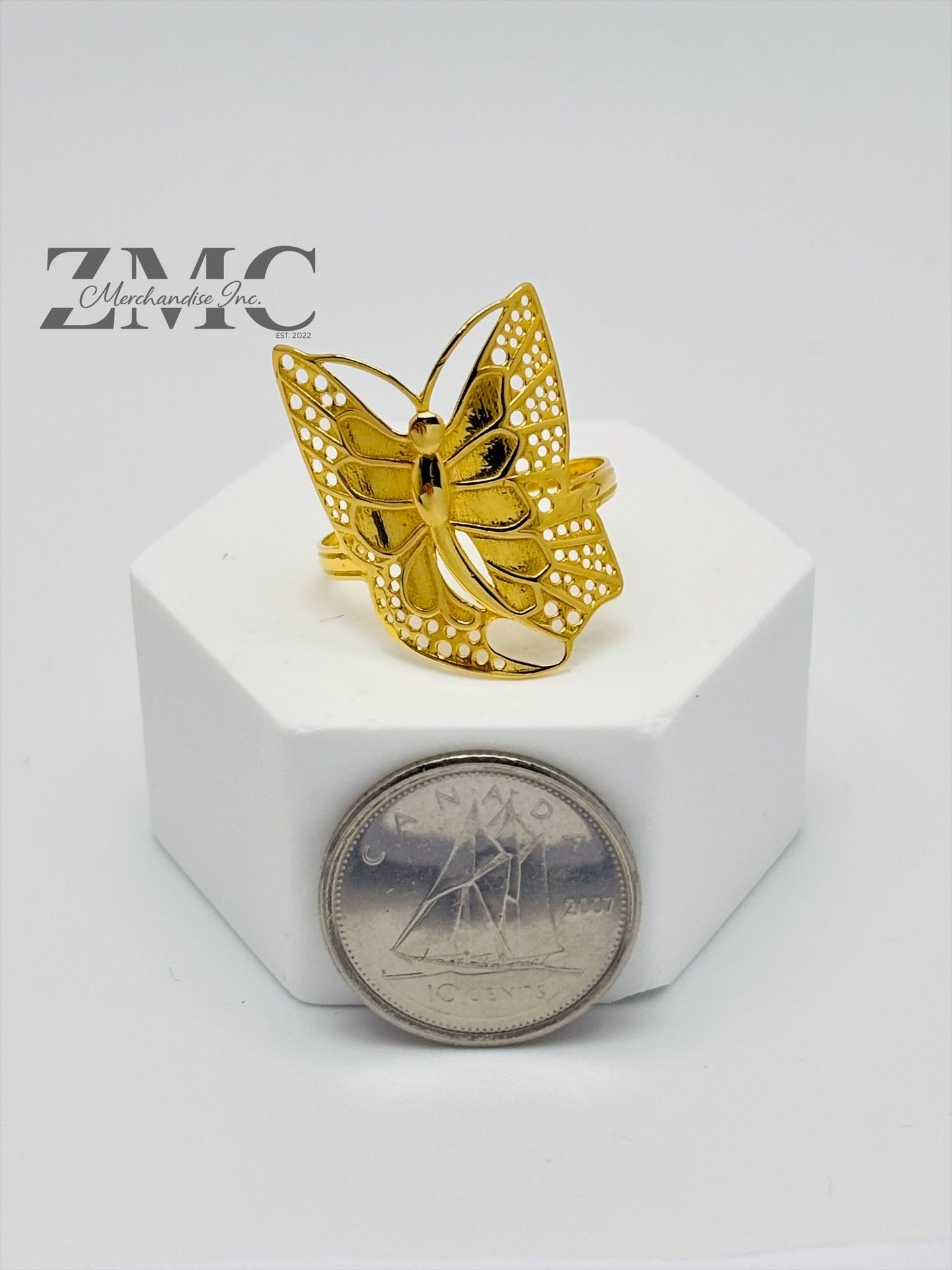 18K Gold Butterfly Ring
