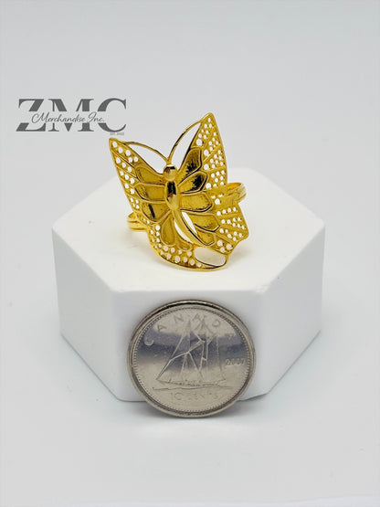 18K Gold Butterfly Ring