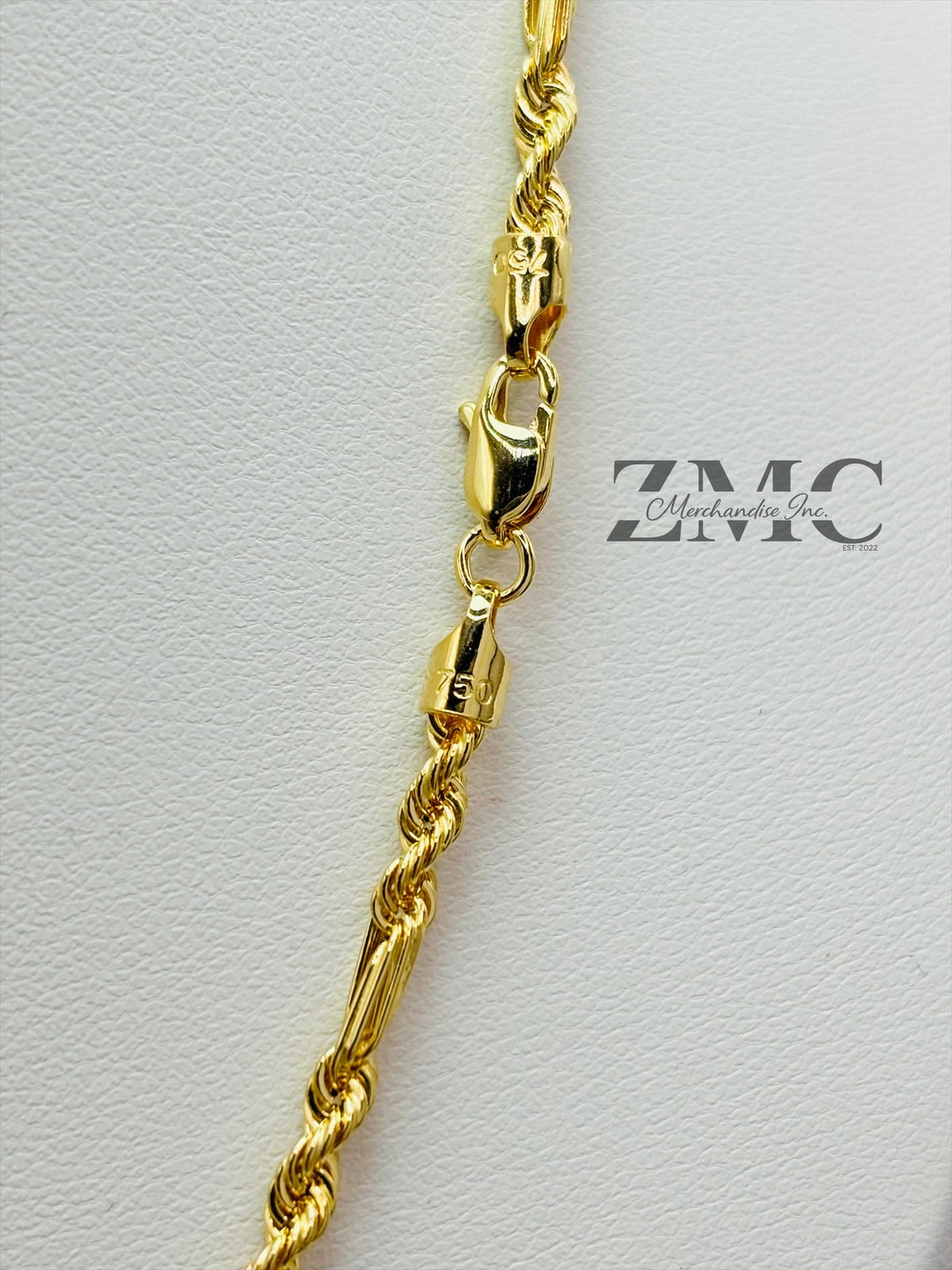 18K Gold Rope/Bar Chain