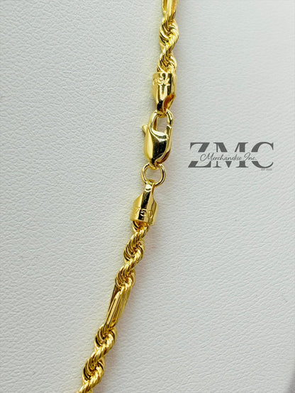 18K Gold Rope/Bar Chain