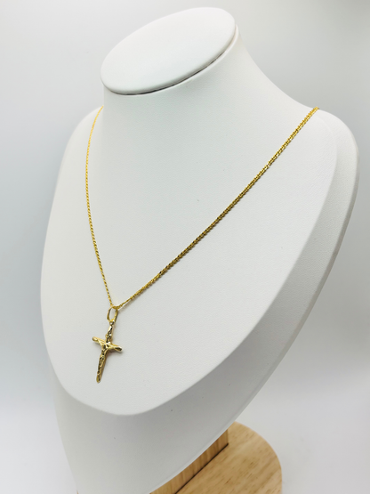 18K Gold Cross Necklace