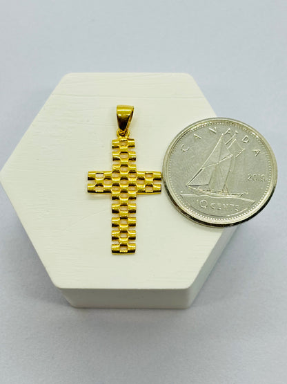 18K Gold Cross Pendant