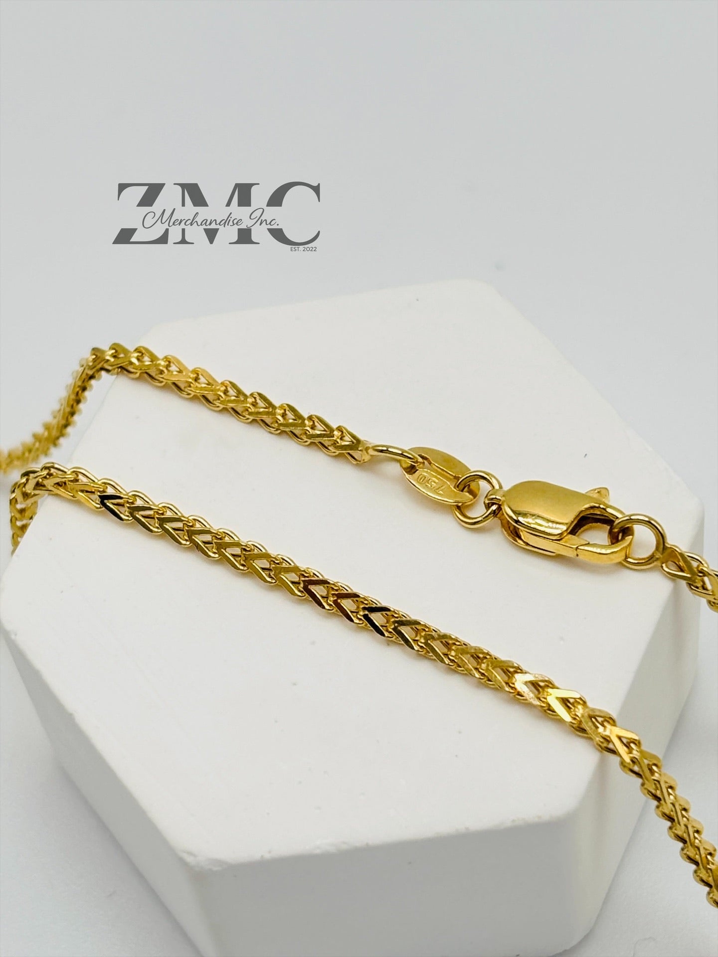 18K Gold Foxtail Padlock Necklace