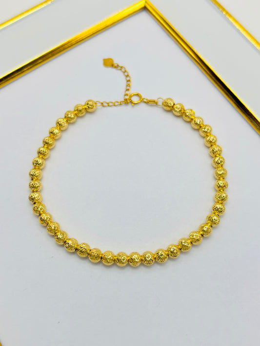 18K Gold Ball Bracelet