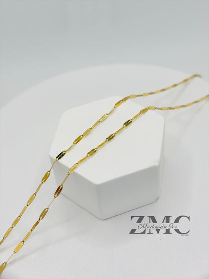 18K Gold Diamond Cut Clover Necklace