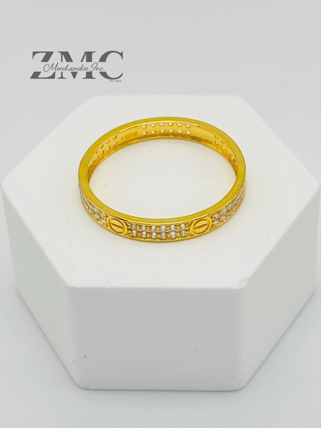 18K Gold Stone Couple Ring