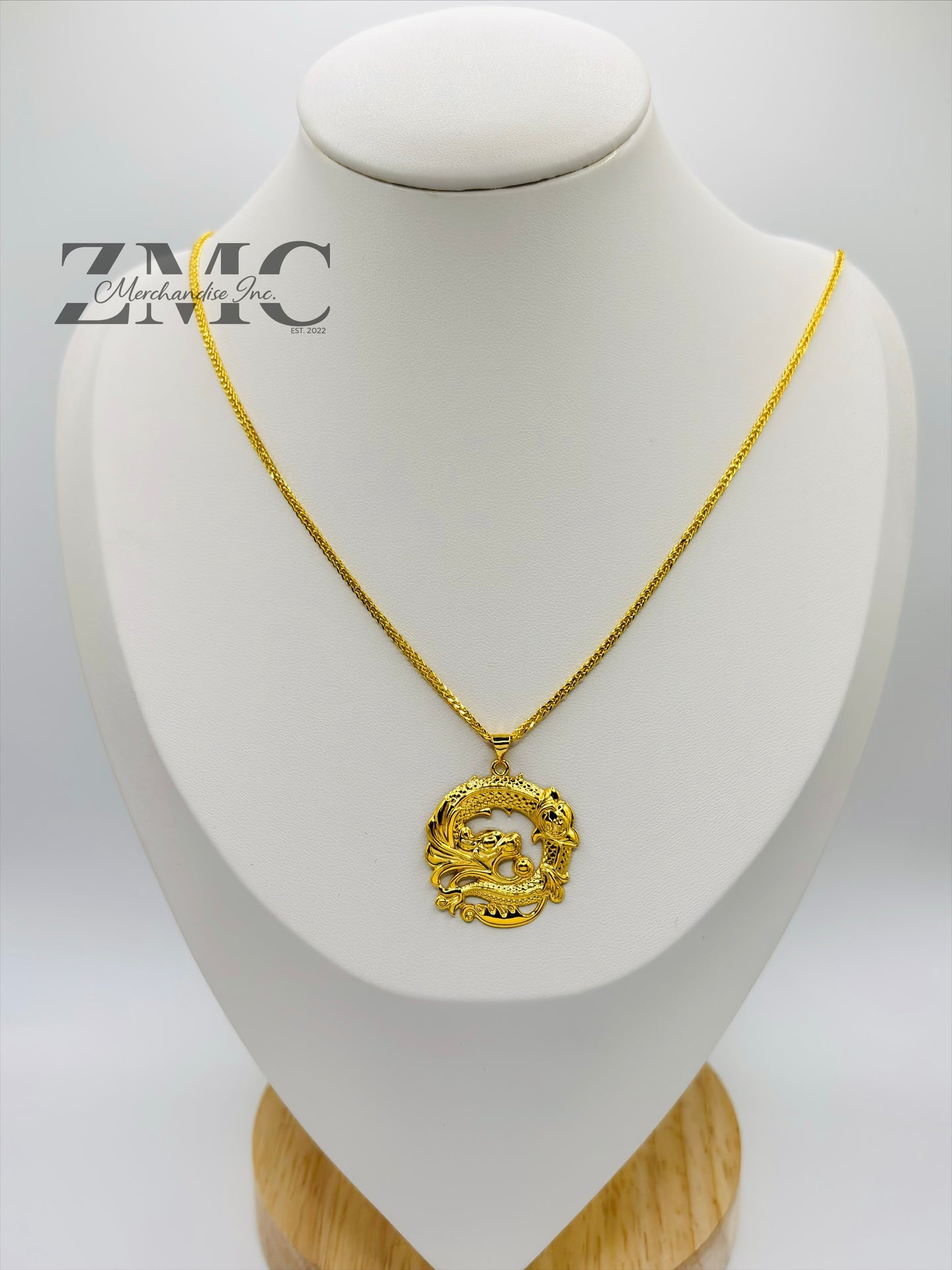 18K Gold Dragon Necklace
