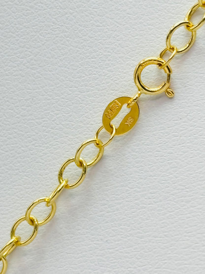 K18 Japan Cross Pendant with 18K Gold Chain