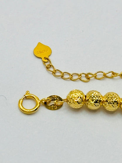18K Gold Ball Bracelet